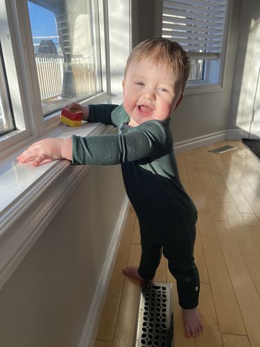 Customer photo review of Bamboo Romper in Emerald