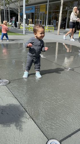 Customer photo review of Waffle Romper - Pewter