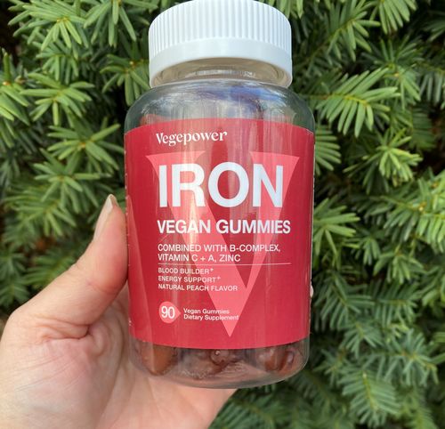 Customer photo review of Vegan Iron Gummies,Blood Builder& Energy Support, Peach Flavor, 90 gummies