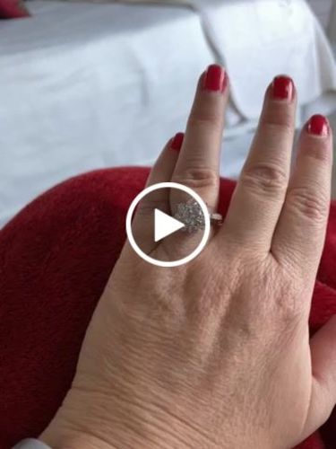 Customer video review of Floral Halo Moissanite Channel Set Engagement Ring