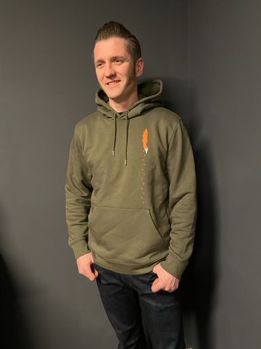 Customer photo review of FUCHS SPUR VERTIKAL - Bio Unisex Hoodie (PREMIUM)