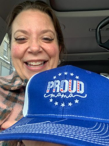 Customer photo review of Proud Mama Vintage Trucker Hat