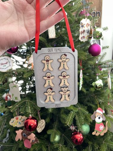 Customer photo review of Personalized Gingerbread Cookie Sheet Ornament