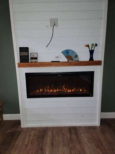 Customer photo review of Touchstone Sideline Elite 50" Smart Wall-Mount / Recessed Linear Electric Fireplace