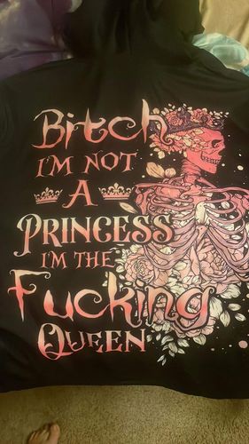 Customer photo review of I'M A FKING QUEEN FLORAL SKELETON ALL OVER PRINT - TLTY2211222