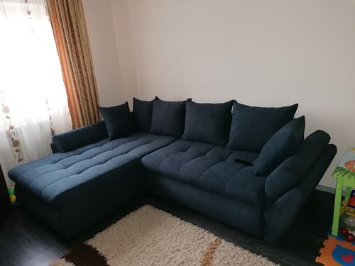 Customer photo review of Colțar extensibil cu ladă de depozitare Loana Grafit II 275x180 cm