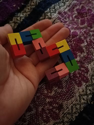 Customer photo review of Wooden Fidget - twist and lock
