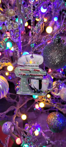 Customer photo review of Personalized Baking Mixer Lights Christmas Ornament
