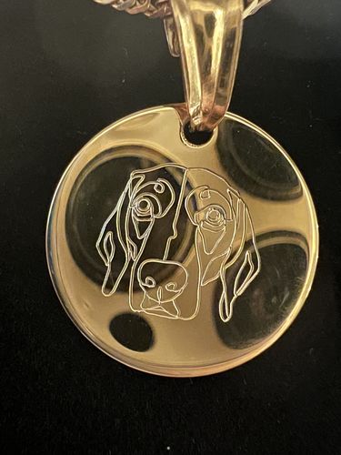 Customer photo review of Custom Big Love Necklace