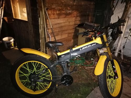 Customer photo review of Lankeleisi XT750 Plus 1000W 26" Fat Bike Dual Crown Fork Foldable E-Moutain Bike 17.5Ah 40km/h 120km