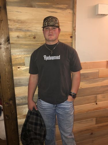 Customer photo review of Redeemed Tee