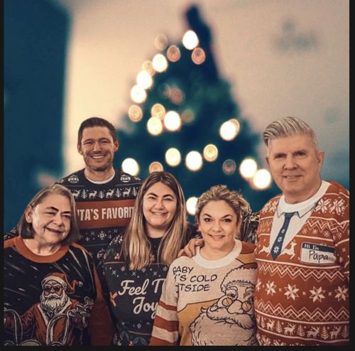 Customer photo review of Santa’s Best Employee Custom Knit Pullover Sweater