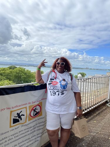 Customer photo review of Chapter 50, Fabulous Since 1972 50th Birthday Unique T Shirt For Woman, Her Gifts For 50 Years Old , Turning 50 Birthday Cotton Shirt