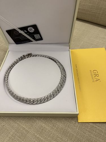 Customer photo review of The Stunning Moment II® - 12mm Iced Diamond Prong Link Cuban Choker Chain in 14K Gold