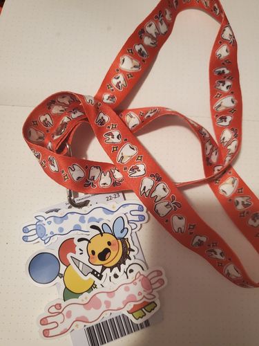 Customer photo review of Bloody Teeth Lanyard