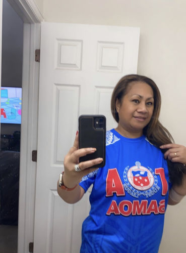 Customer photo review of Toa Samoa Rugby T Shirt Blue Sky Jersey 2022 LT6