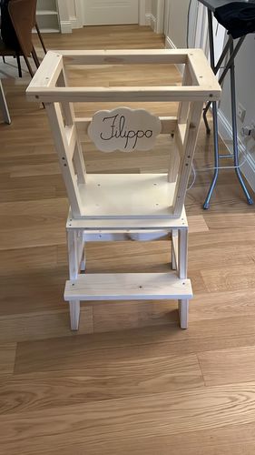 Customer photo review of Torre Montessori - Learning Tower (personalizzata con il nome)