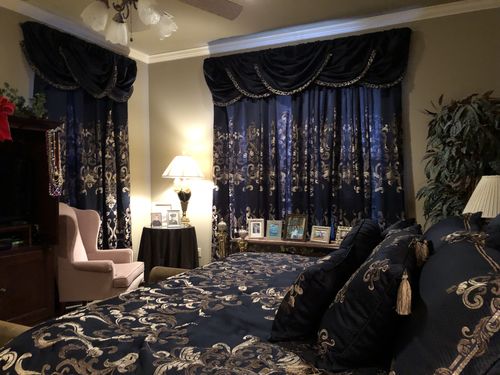 Customer photo review of Giardino Blue Window Panel Pair By J Queen