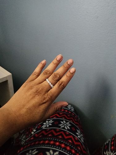 Customer photo review of NOELLE HEART CUT FULL ETERNITY RING BAND