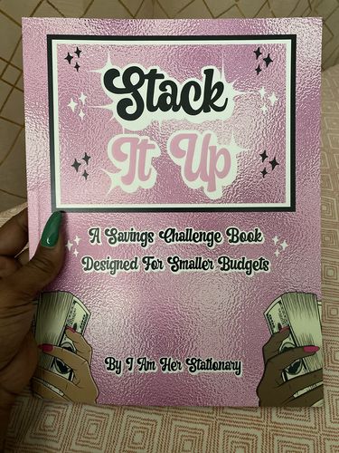 Customer photo review of Stack It Up - A Savings Challenge Book - Designed For Smaller Budgets