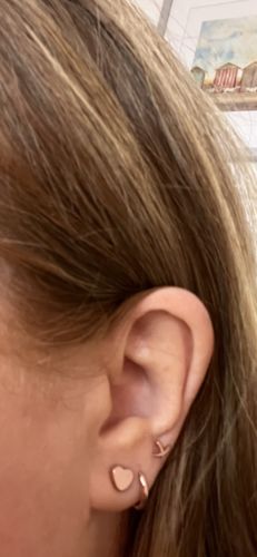 Customer photo review of Molto Kiss Stud Earrings