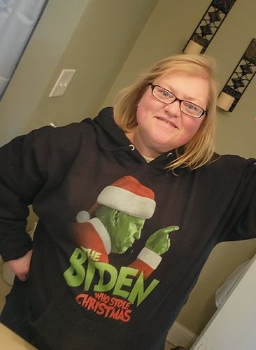 Customer photo review of "The Biden Grinch" Limited Edition Hoodie