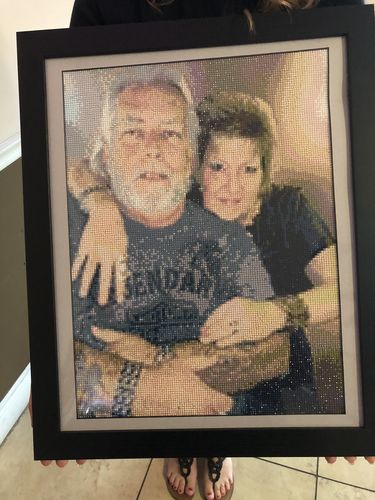 Customer photo review of Custom Diamond Painting Kits for Adults DIY 5D - Photo Diamond Art Shipped from USA
