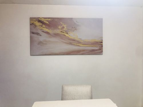 Customer photo review of Modern Gold abstract landscape