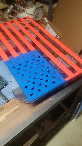 Customer photo review of Metal DIY American Flag - 50 Stars Traditional
