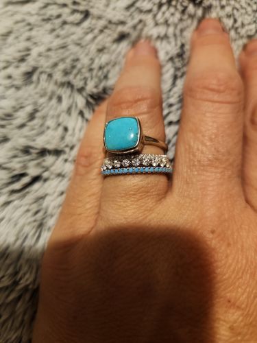 Customer photo review of December Birthstone Rings, Cushion cut Ring