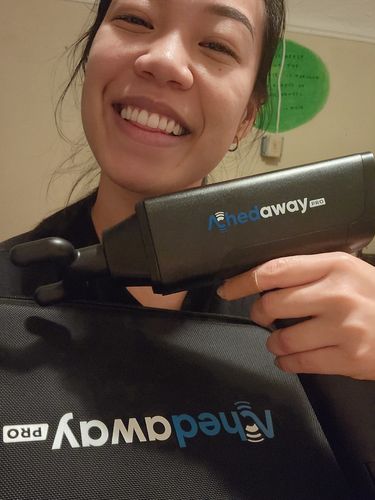 Customer photo review of Achedaway Pro Percussion and Vibration Massager (Black)