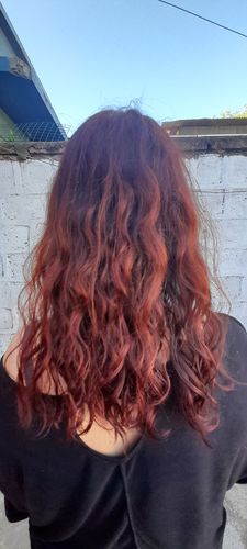 Reseña con foto de un cliente sobre Pack 3 Hennas Jamila BAQ Premium - Cobrizo Intenso y Duradero 🔥 👩🏼🦰