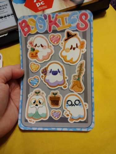 Customer photo review of Boo'kies Sticker Sheet