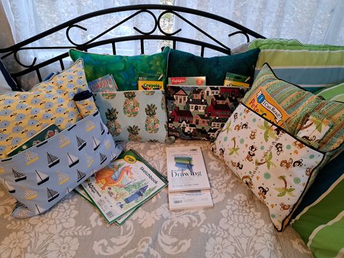 Customer photo review of Reading Pillow / Pocket Book Pillow Pattern in Two Sizes | Digital PDF Pattern