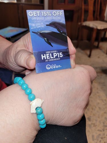 Customer photo review of "Turtle" tracking bracelet