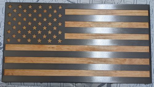 Customer photo review of Metal DIY American Flag - 50 Stars Traditional