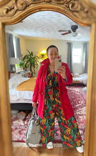 Customer photo review of Jaguar Paradise Black Animal Print Jumpsuit