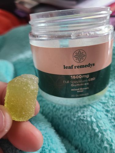 Customer photo review of 1500mg CBD Gummies mixed flavors