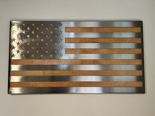 Customer photo review of Metal DIY American Flag - 50 Stars Traditional