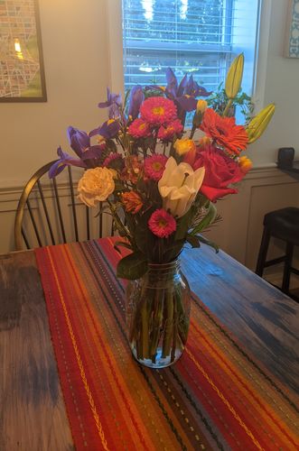 Customer photo review of Designer choice seasonal bouquet