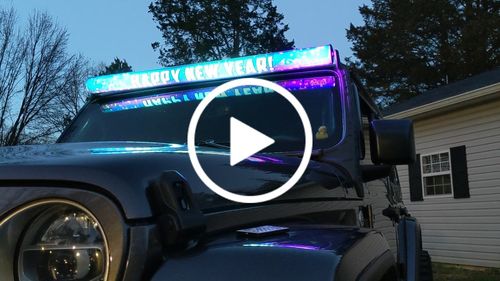 Customer video review of 52 Inch DUAL ROW RGB Chasing LED LIGHT BAR + Cover + Insert