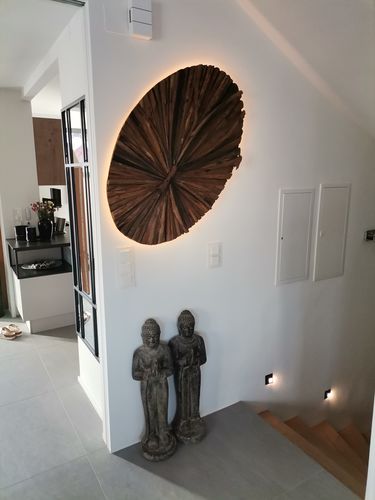 Customer photo review of Wandlampe Holz LUNAR