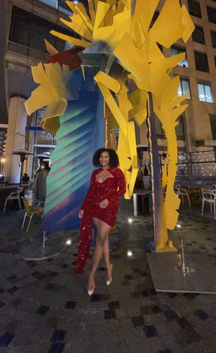 Customer photo review of “Toni” red