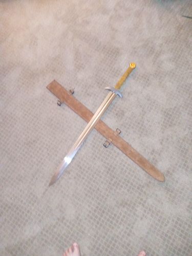 Customer photo review of 39" Full Tang Serpent Breath Sword of Uhtred Ragnarson (Spring Steel & D2 Steel Battle ready are available) from The Last Kingdom