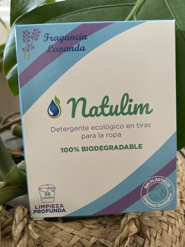 Customer photo review of Eco-Tiras de Detergente 40 lavados Natulim