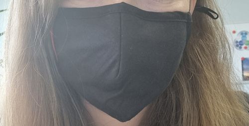 Kundenbewertung mit Foto zu FFP2 Nano-Atemschutzmaske, CE zertifiziert mit verstellbaren Ohrschlaufen