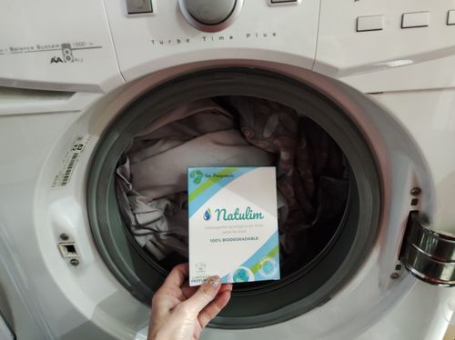 Customer photo review of Eco-Tiras de Detergente 40 lavados Natulim