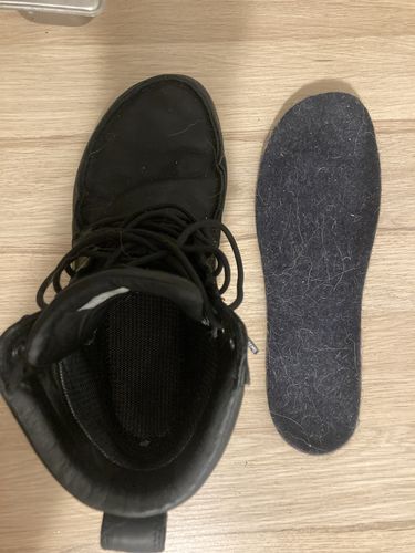 Customer photo review of Wool Felt Insoles - 8mm Thick, 2 Pair