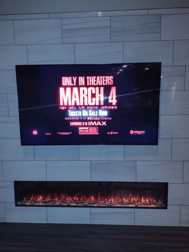Customer photo review of Modern Flames Landscape Pro Slim 80" Built In Linear Electric Fireplace
