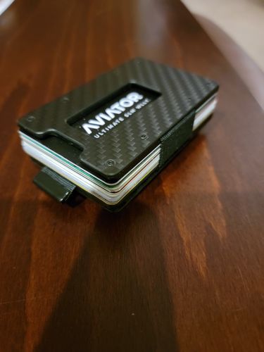 Customer photo review of Carbon Fiber 3K matte Slim Wallet